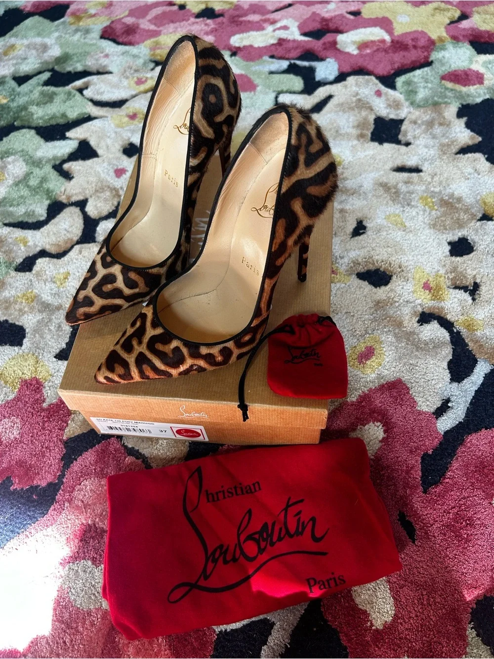 Christian Louboutin So Kate 120 Pony Leopard-Print Pointed Toe Heels